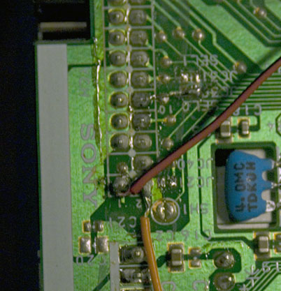Sony MPF-920-Z floppy connector PCB close-up